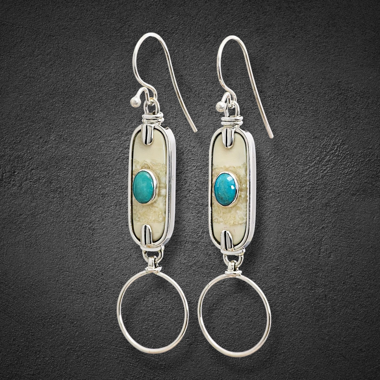 Ivory & Turquoise Earrings