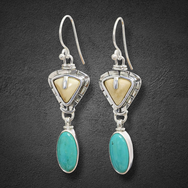 Ivory & Turquoise Earrings