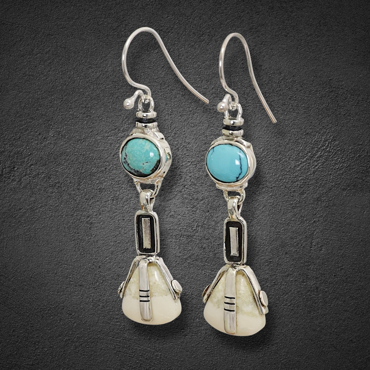 Ivory & Turquoise Earrings