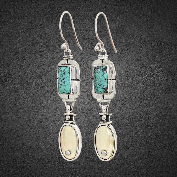 Ivory & Turquoise Earrings