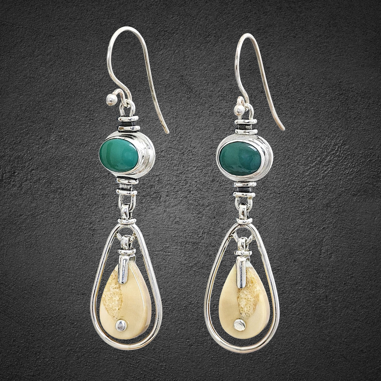 Ivory & Turquoise Earrings