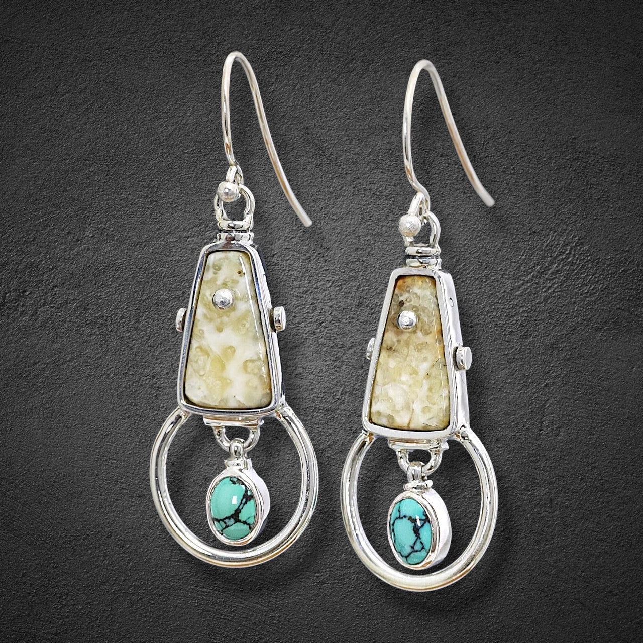 Ivory & Turquoise Earrings