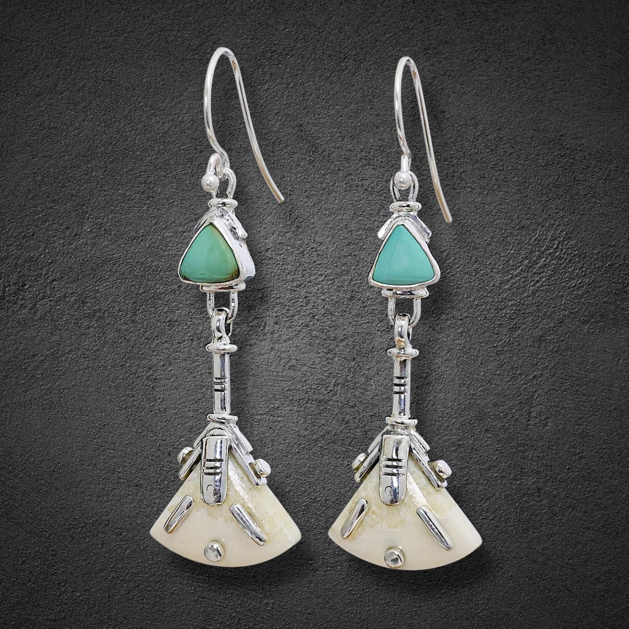 Ivory & Turquoise Earrings