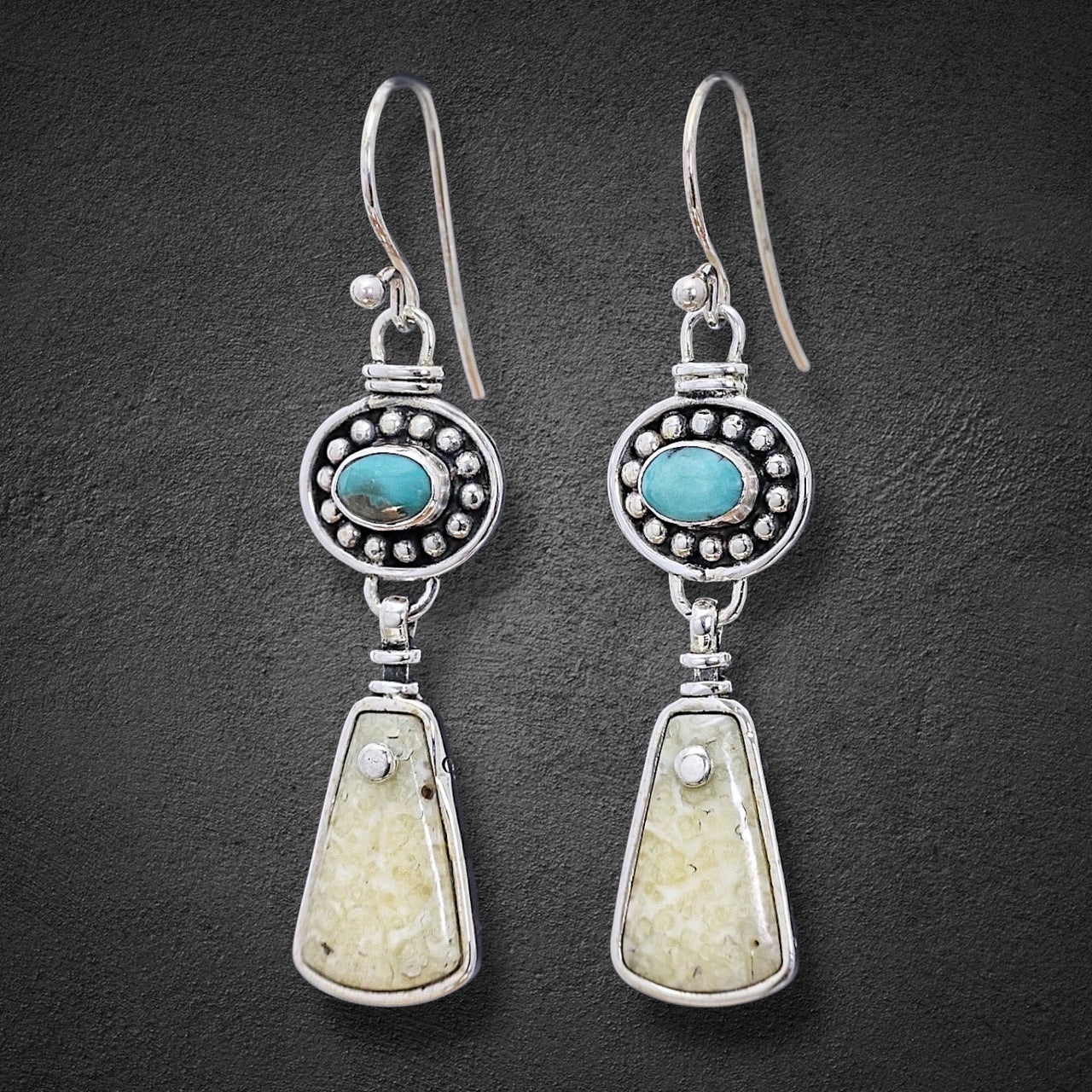 Ivory & Turquoise Earrings