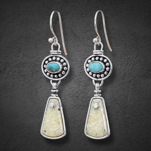 Ivory & Turquoise Earrings
