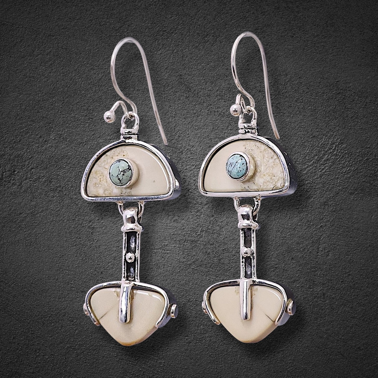 Ivory & Turquoise Earrings