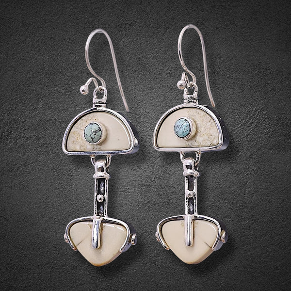 Ivory & Turquoise Earrings