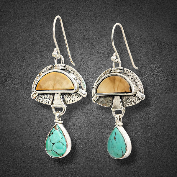 Ivory & Turquoise Earrings