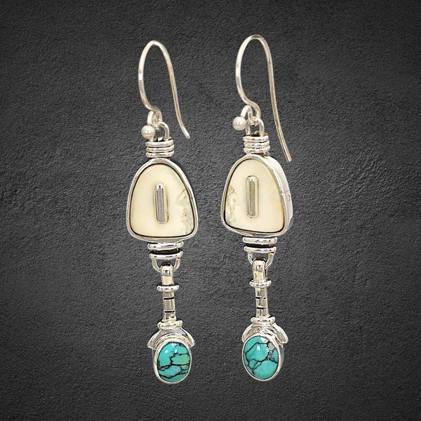 Ivory & Turquoise Earrings