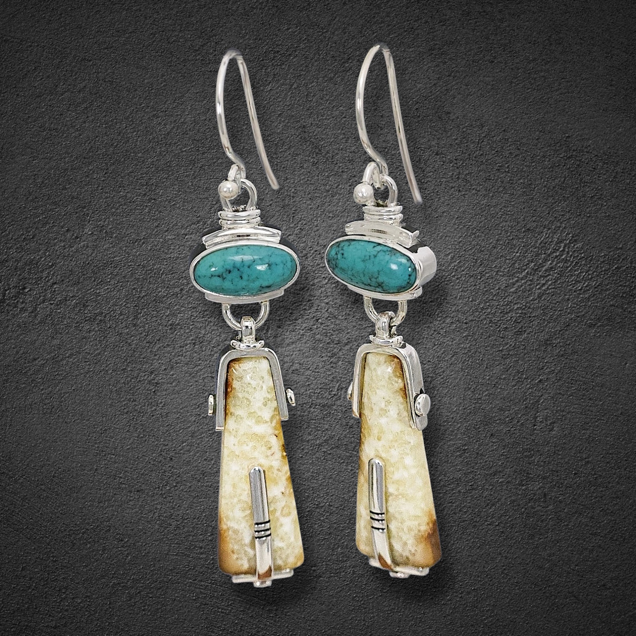 Ivory & Turquoise Earrings