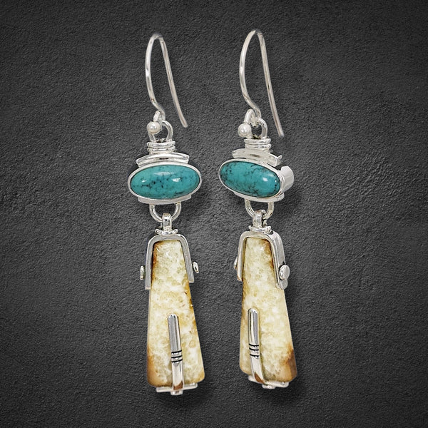 Ivory & Turquoise Earrings