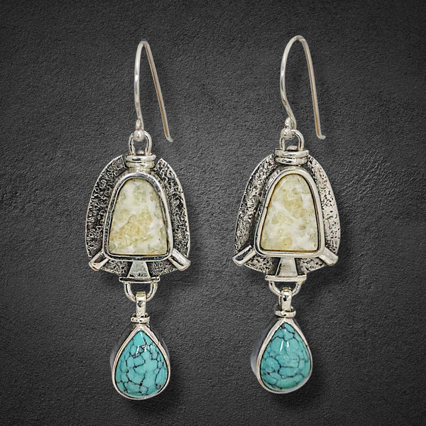 Ivory & Turquoise Earrings