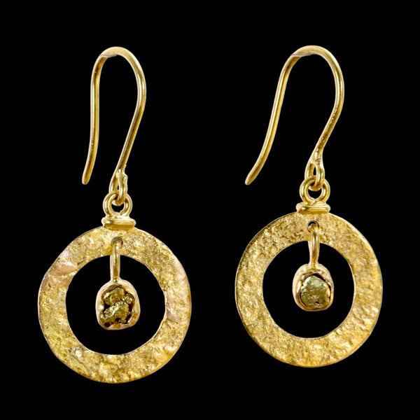 Gold Nugget Earrings