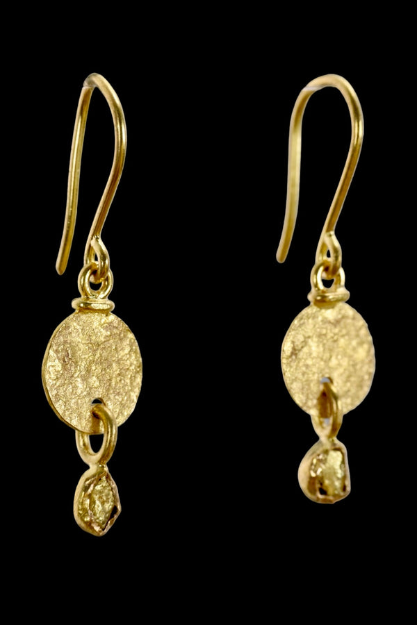 Gold Nugget Earrings