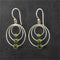 Triple Circle Jade Earrings