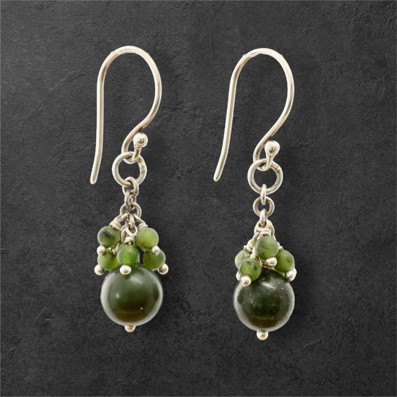 Jade Cluster Earrings