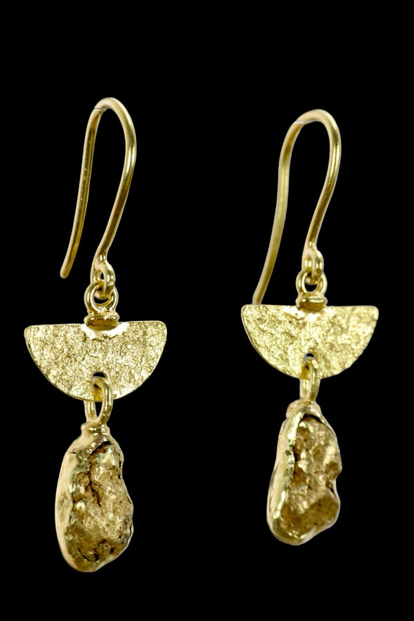 Gold Nugget Earrings