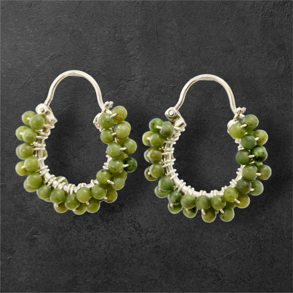 Jade Cluster Earrings