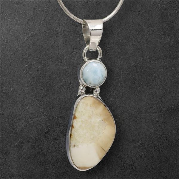 Ivory & Larimar Pendant