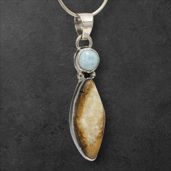 Ivory & Larimar Pendant