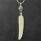 Ivory Feather & Turquoise Pendant