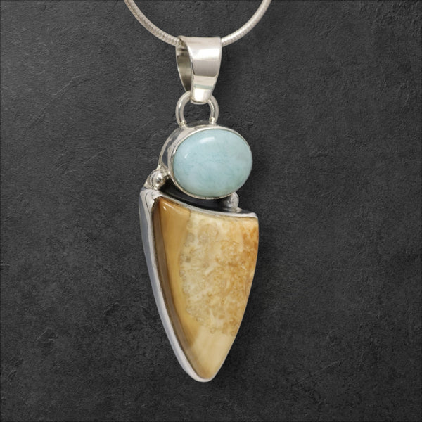 Ivory & Larimar Pendant