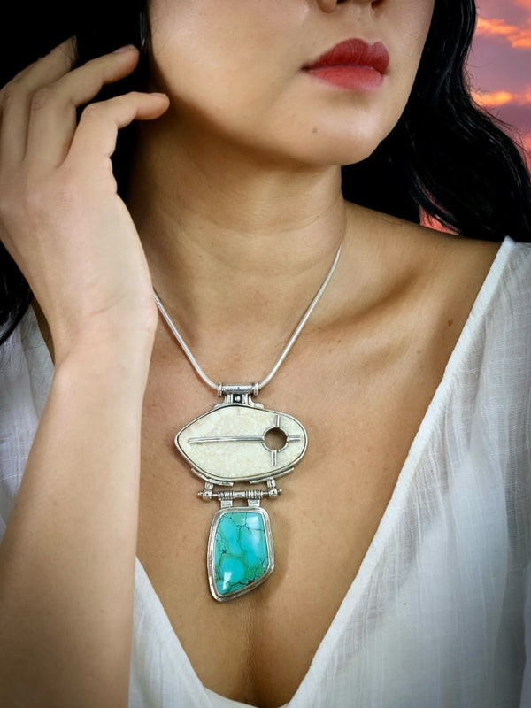 Ivory & Turquoise Pendant