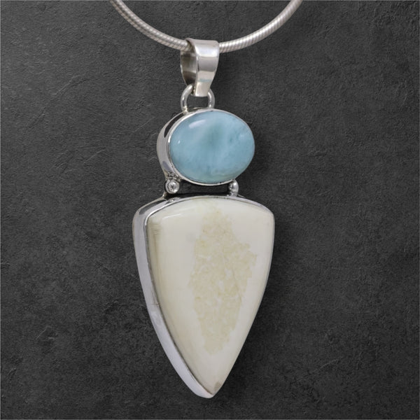 Ivory & Larimar Pendant