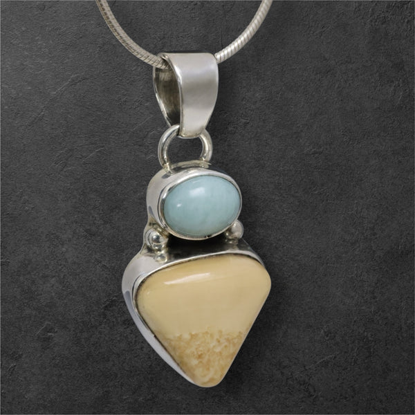 Ivory & Larimar Pendant