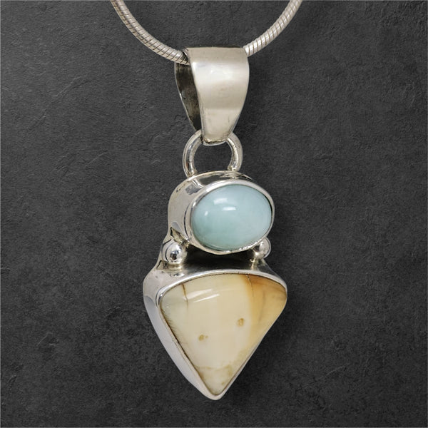 Ivory & Larimar Pendant