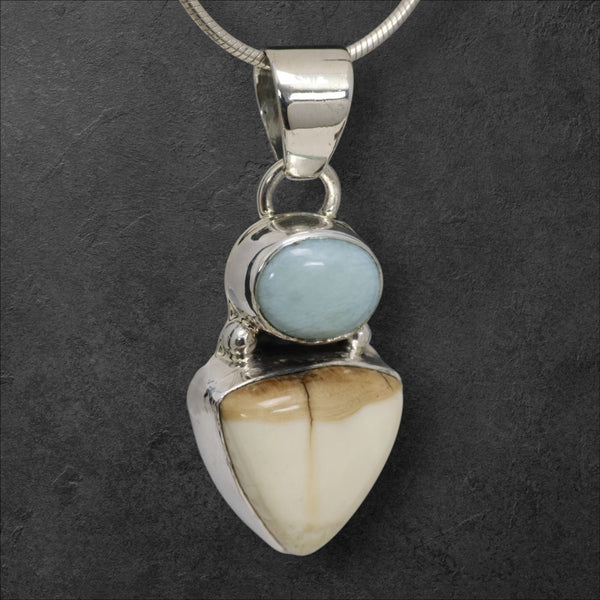 Ivory & Larimar Pendant