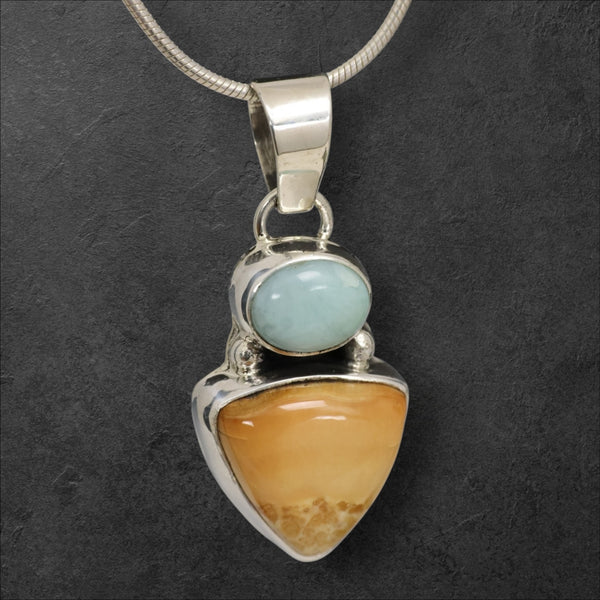 Ivory & Larimar Pendant