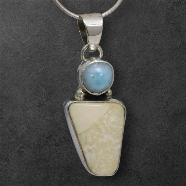 Ivory & Larimar Pendant