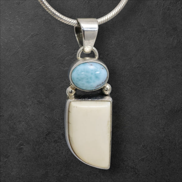 Ivory & Larimar Pendant