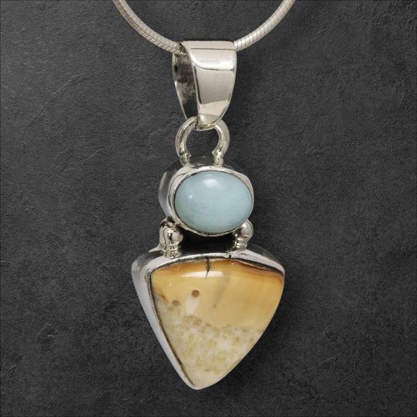 Ivory & Larimar Pendant