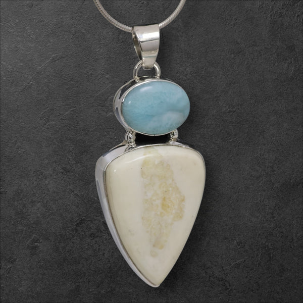 Ivory & Larimar Pendant