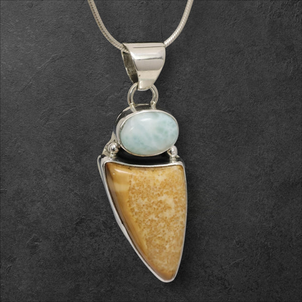 Ivory & Larimar Pendant