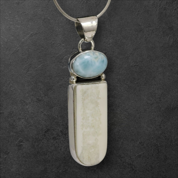 Ivory & Larimar Pendant
