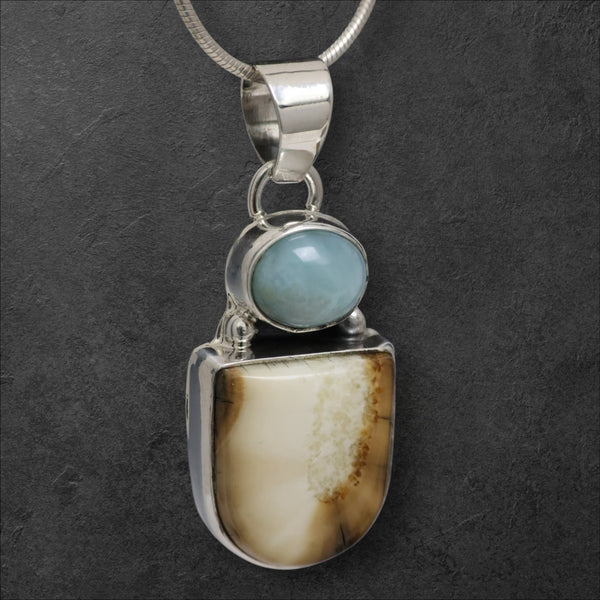 Ivory & Larimar Pendant