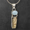 Mammoth Tooth & Larimar Pendant