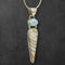 Mammoth Tooth & Larimar Pendant