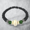 Ivory Jade & Jet Bracelet