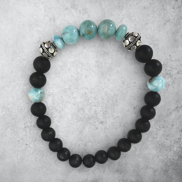 Larmimar & Jet Bracelet