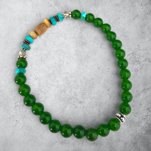 Ivory Turquoise & Jade Bracelet