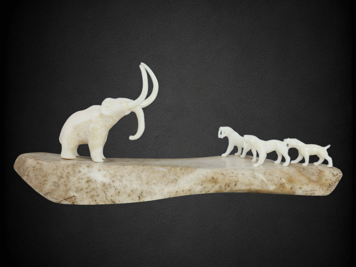 Mammoth & Saber Tooth carving for sale – Fish Creek Company