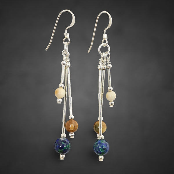 Ivory & Azurite Earrings