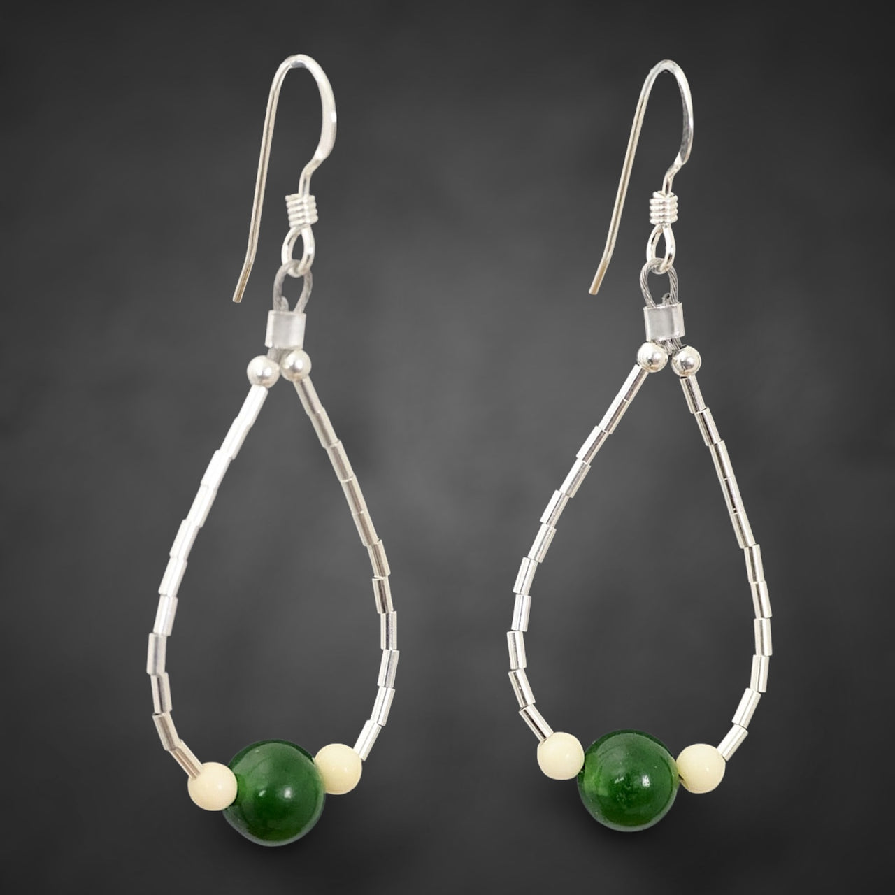 Ivory & Jade Earrings