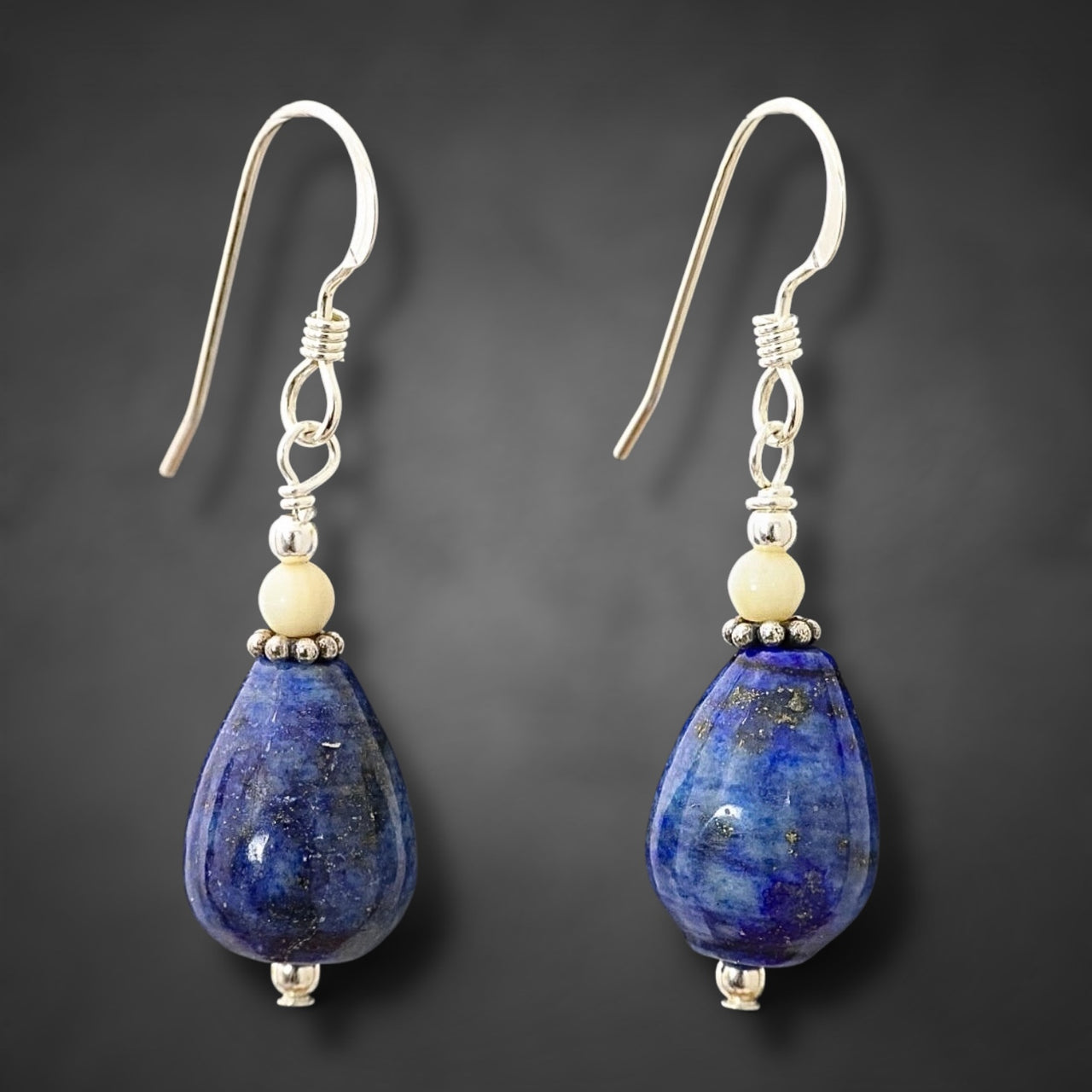 Ivory & Lapis Earrings