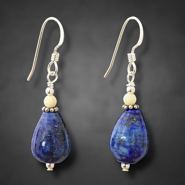 Ivory & Lapis Earrings