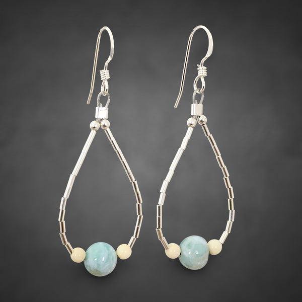Ivory & Larimar Earrings